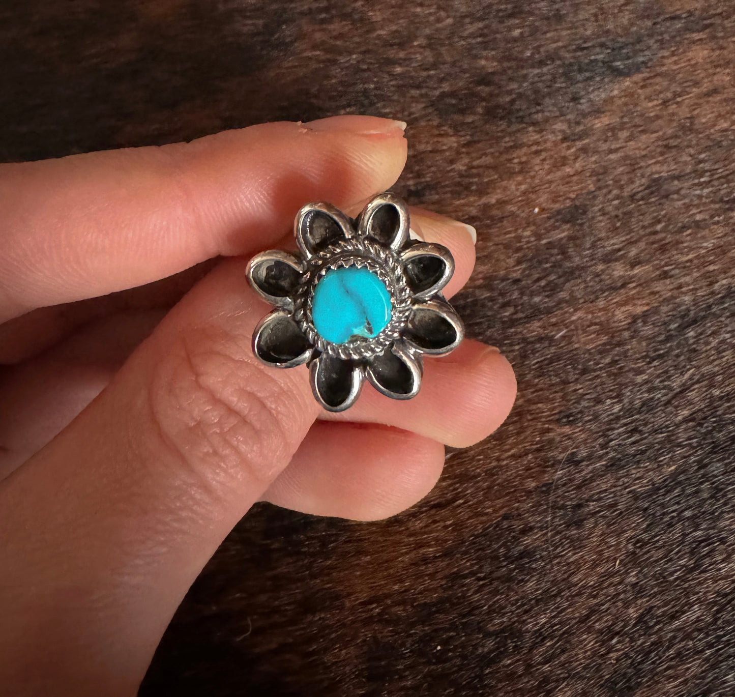 Turquoise Flower Ring