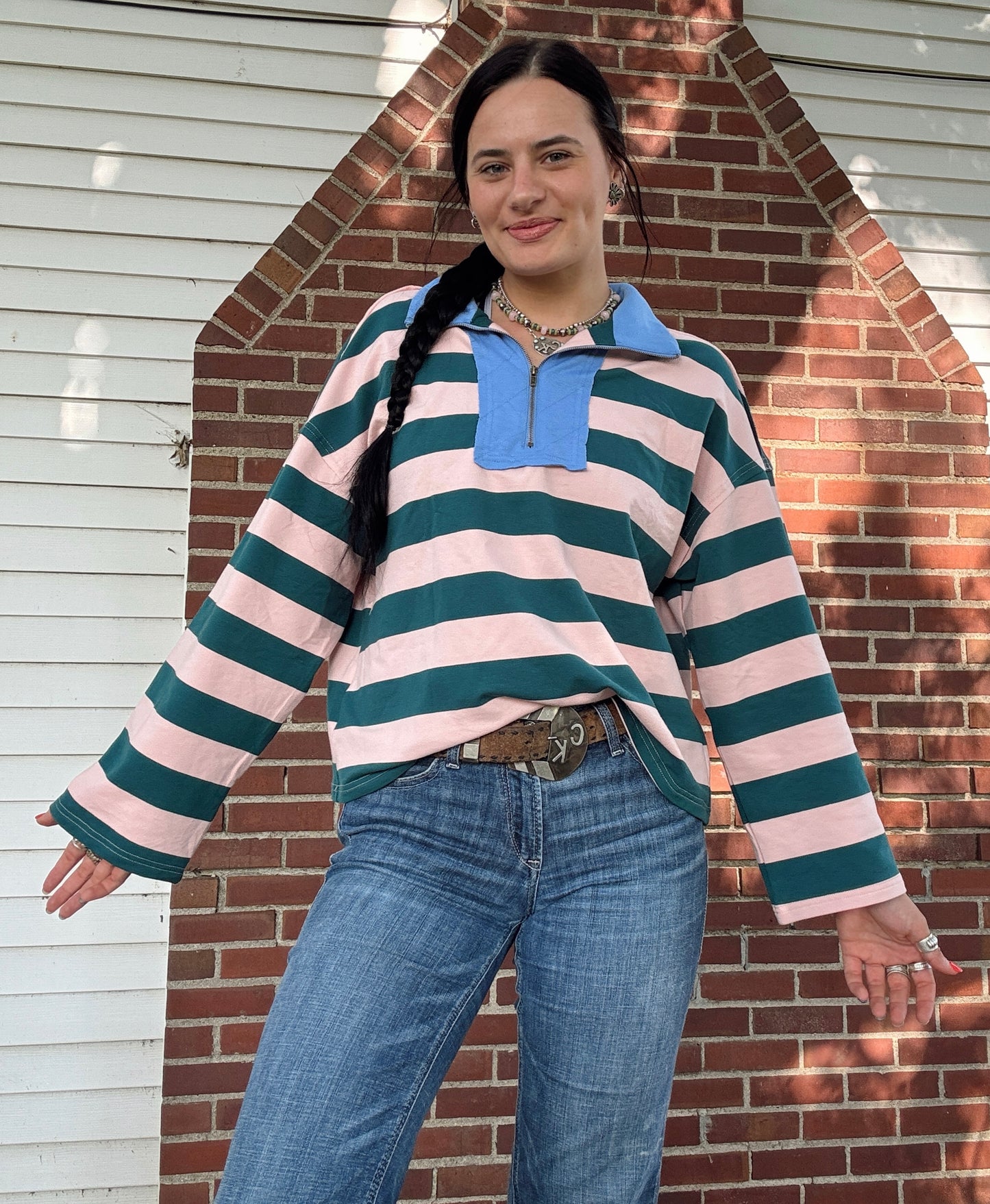 The Striped 1/4 Zip