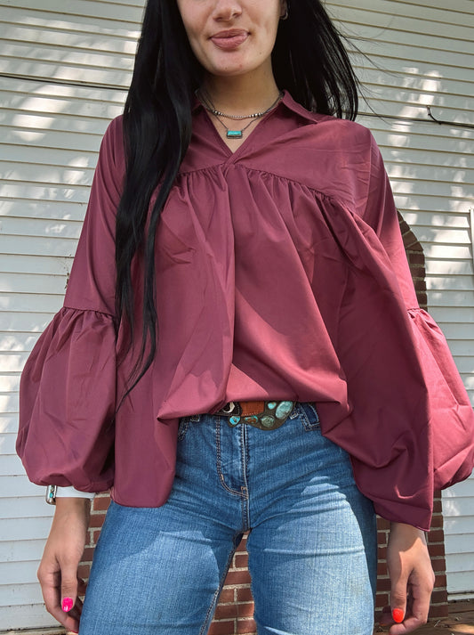 Wine Blouse
