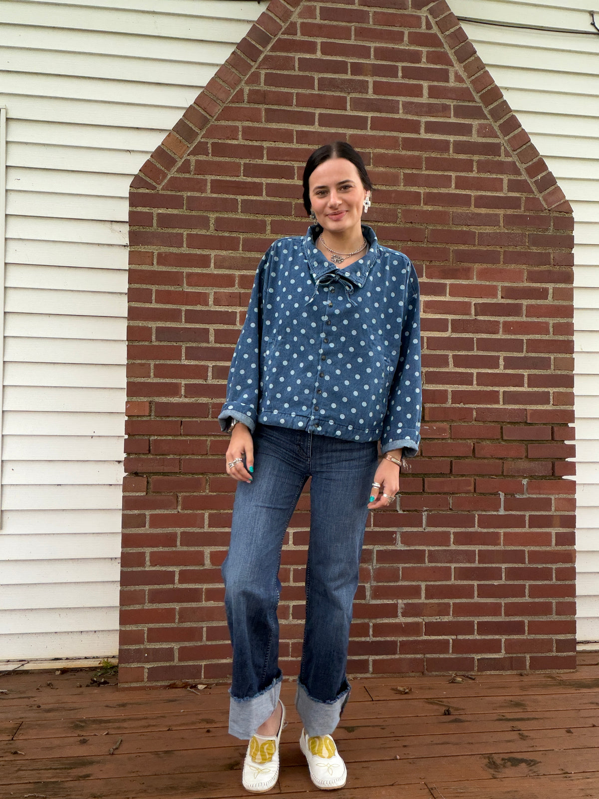 Polka Dot Denim