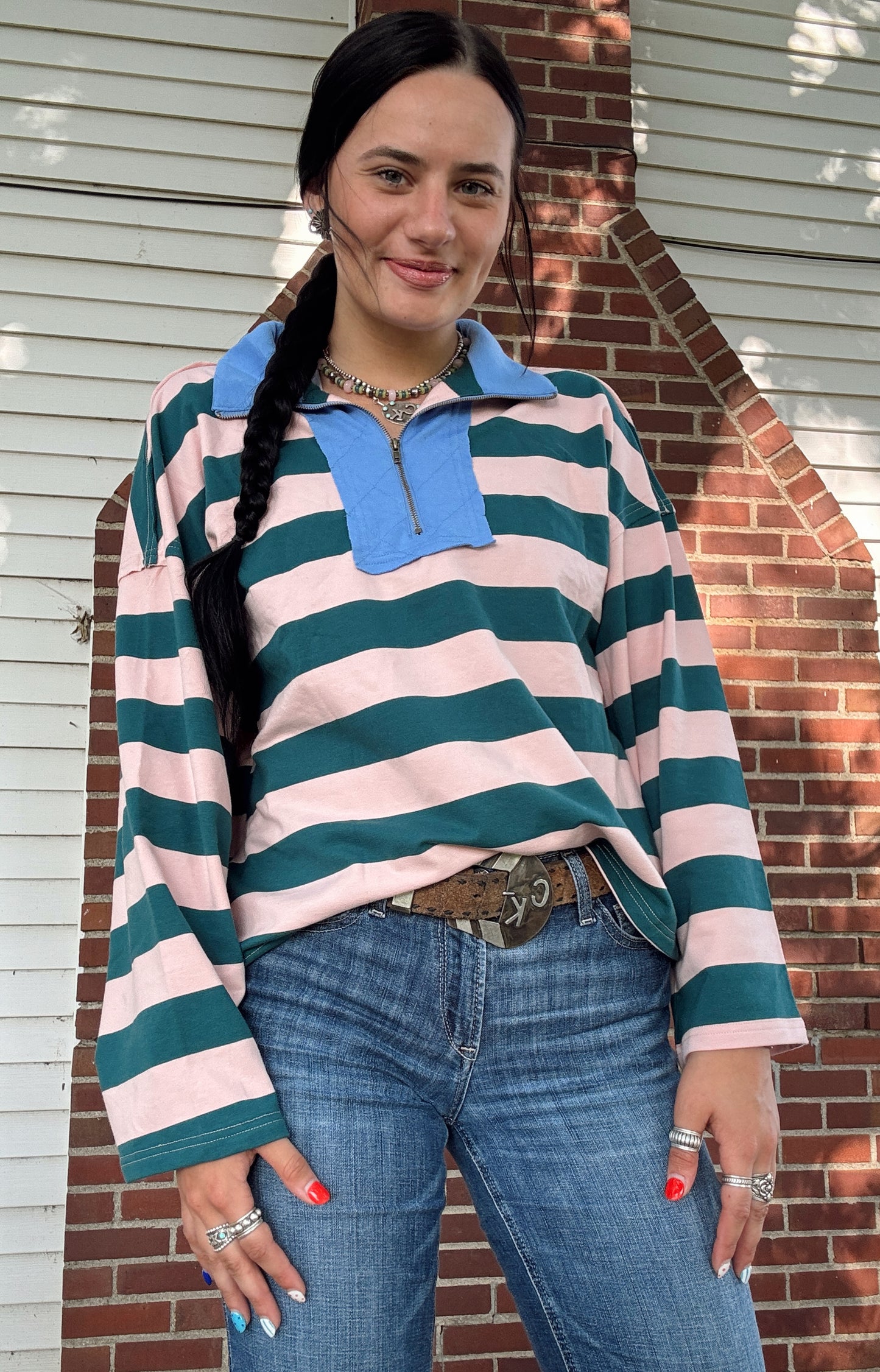 The Striped 1/4 Zip