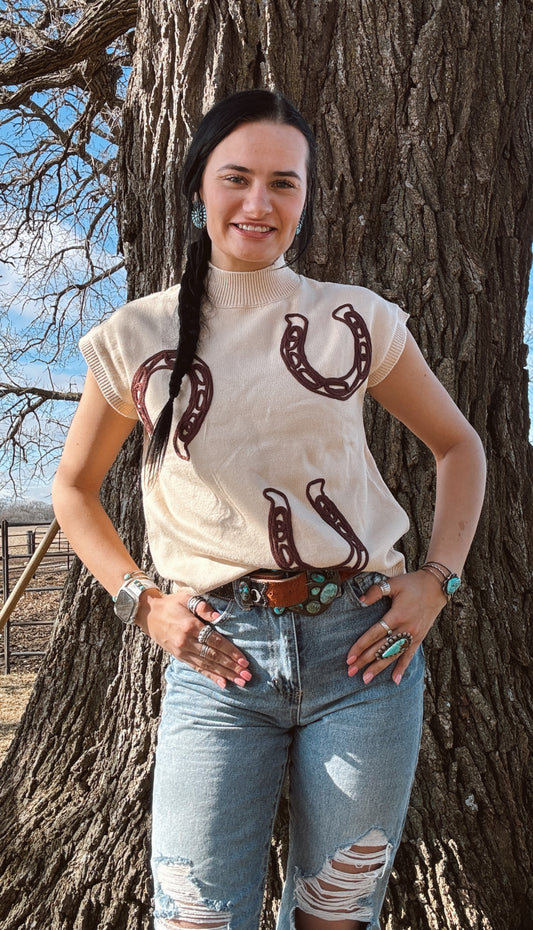 Horseshoe Sweater Vest