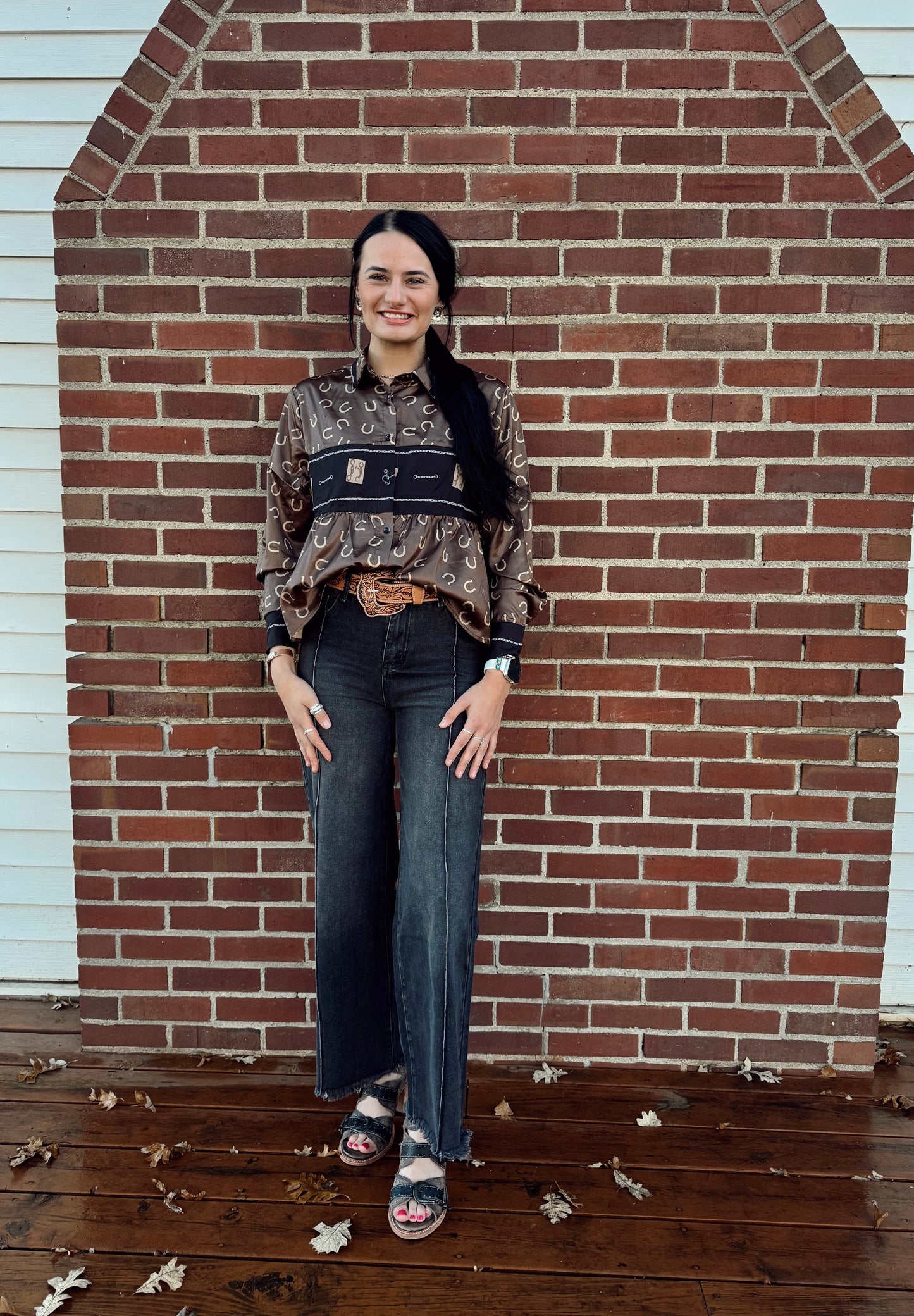 Front Stitch Jeans (Black)