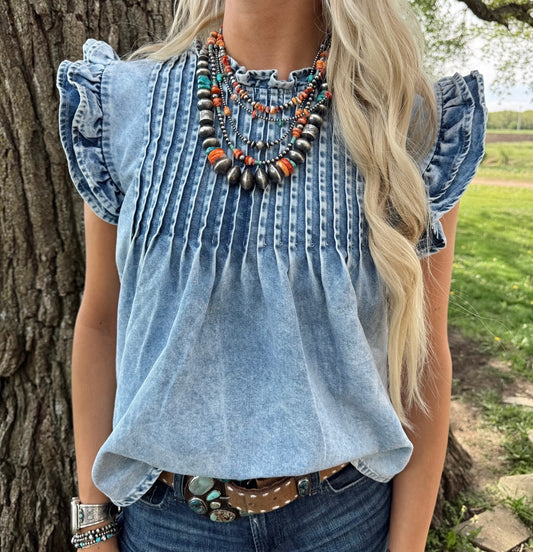 The Denim Blouse