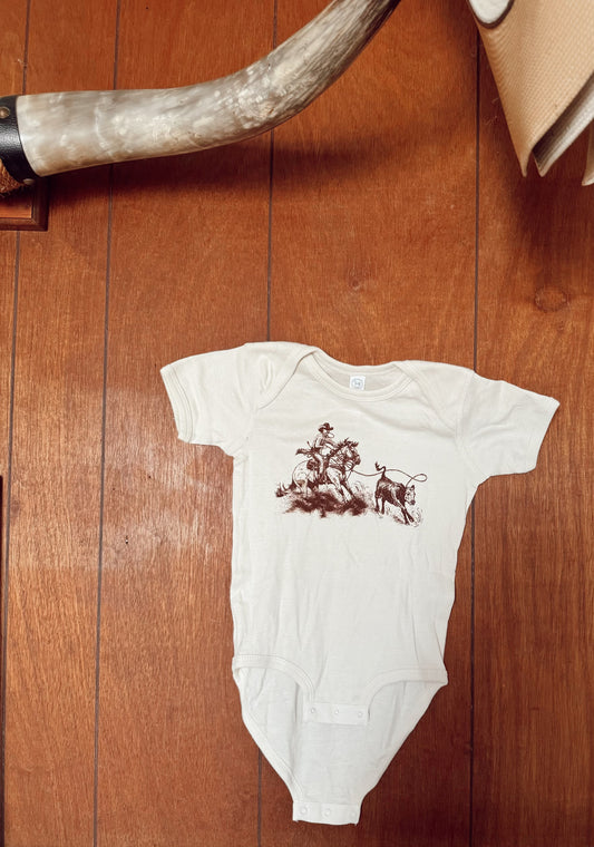 Tie-Down Baby Onesie